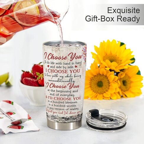 Macorner Gifts for Wife - Wife Gifts - Romatic Valentines day gifts for Her - Valentines day gifts for wife - Stainless Steel Tumbler 20oz I Love You Wife Gifts in Saudi Arabia