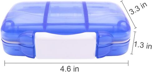 علبة حبوب الدواء محكمة الغلق، منظم حبوب السفر، موزع حبوب الدواء الكبير، صندوق حبوب الدواء اليومي، فارز الفيتامينات المحمول، 7 حجرات، حاوية مضادة للرطوبة، دواء يومي لمحفظة الجيب (أسود) in Kuwait