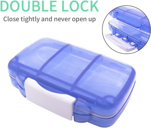 علبة حبوب الدواء محكمة الغلق، منظم حبوب السفر، موزع حبوب الدواء الكبير، صندوق حبوب الدواء اليومي، فارز الفيتامينات المحمول، 7 حجرات، حاوية مضادة للرطوبة، دواء يومي لمحفظة الجيب (أسود) in Kuwait