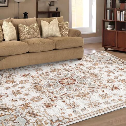 Area Rugs for Living Room Non Slip Bedroom Rugs Machine Washable Carpet Stain Resistant Home Decor Low Pile in Saudi Arabia