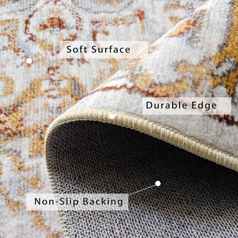 Area Rugs for Living Room Non Slip Bedroom Rugs Machine Washable Carpet Stain Resistant Home Decor Low Pile in Saudi Arabia