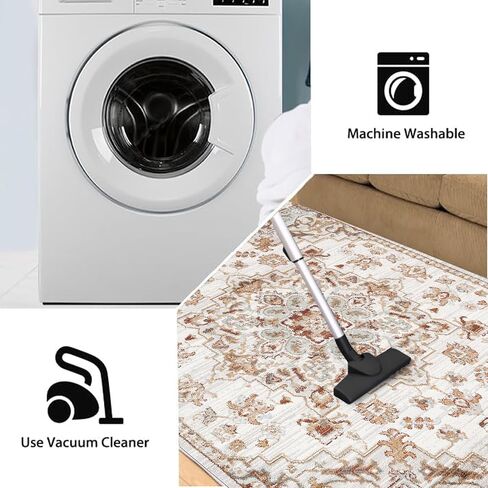 Area Rugs for Living Room Non Slip Bedroom Rugs Machine Washable Carpet Stain Resistant Home Decor Low Pile in Saudi Arabia