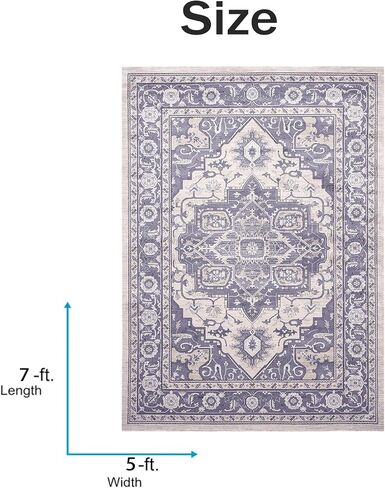 Area Rugs for Living Room Non Slip Bedroom Rugs Machine Washable Carpet Stain Resistant Home Decor Low Pile in Saudi Arabia