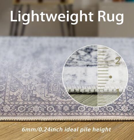 Area Rugs for Living Room Non Slip Bedroom Rugs Machine Washable Carpet Stain Resistant Home Decor Low Pile in Saudi Arabia