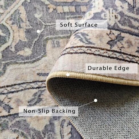 Area Rugs for Living Room Non Slip Bedroom Rugs Machine Washable Carpet Stain Resistant Home Decor Low Pile in Saudi Arabia
