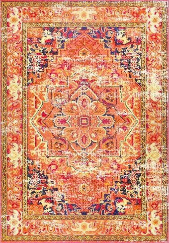 سجادة منطقة nuLOOM Vintage Mackenzie، مقاس 7 أقدام و10 بوصات مربعة، وردي بنفسجي in Kuwait