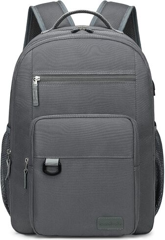 ecodudo Lightweight Black Backpack for Men,Casual School Backpacks for College Work,15.6 inch Laptop Bookbag with USB Charging Port in Saudi Arabia