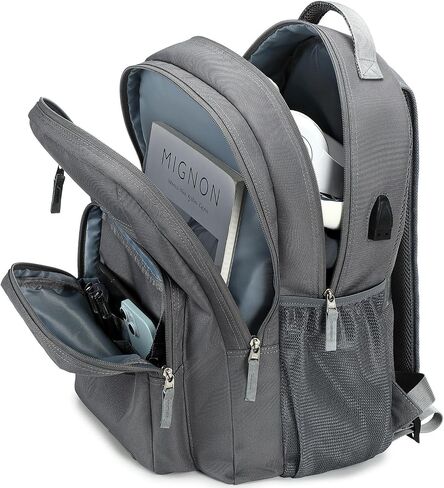 ecodudo Lightweight Black Backpack for Men,Casual School Backpacks for College Work,15.6 inch Laptop Bookbag with USB Charging Port in Saudi Arabia