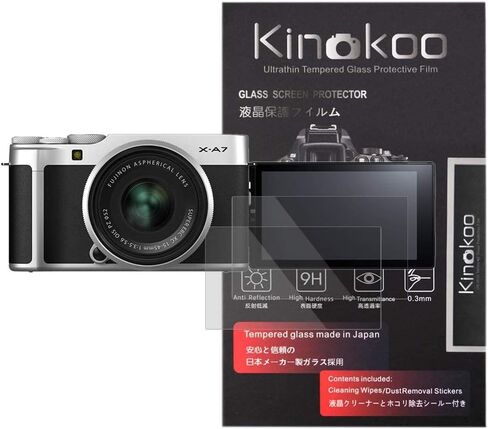 kinokoo Tempered Glass Film for Fuji GFX 50S Crystal Clear Film FUJIFILM GFX50S Screen Protector with Top Screen Protector(2 pack) in Saudi Arabia