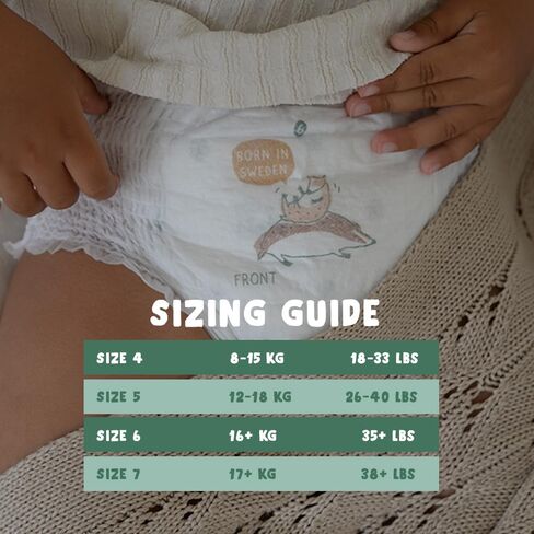 Eco by Naty Pull Ups - Hypoallergenic and Chemical-Free Training Pants, Highly Absorbent and Eco Friendly Pull Ups for Boys and Girls - Size (4) 2T-3T (18-33 lbs) - 22 Count in Kuwait