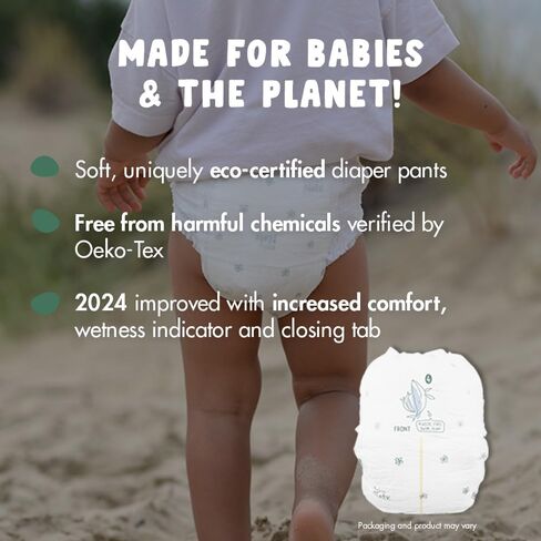 Eco by Naty Pull Ups - Hypoallergenic and Chemical-Free Training Pants, Highly Absorbent and Eco Friendly Pull Ups for Boys and Girls - Size (4) 2T-3T (18-33 lbs) - 22 Count in Kuwait