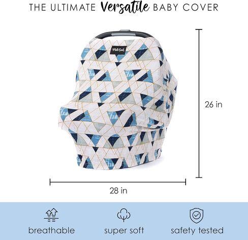 Milk Snob Original 5-in-1 Cover - Added Privacy for Breastfeeding, Baby Car Seat, Carrier, Stroller, High Chair, Shopping Cart, Lounger Canopy - Newborn Essentials, Nursing Top, Herringbone | Nursing Cover for Breastfeeding - Baby Car Seat Canopy & Stroll in Saudi Arabia