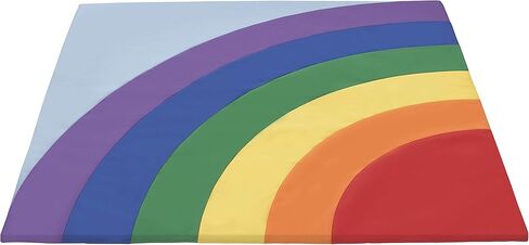 سجادة نشاط سوفت سكيب رينبو 10393-AS من Factory Direct Partners للرضع والأطفال الصغار، وقت الاستلقاء على البطن للأطفال، لعب إسفنجي ناعم ملون - متنوعة in Kuwait