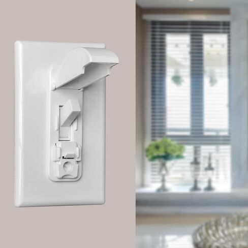 2 Pack Toggle Light Switch Cover Guard, Baby Proof, Clear | Wall Switch Protector, Prevents Accidental On/Off, Protects Circuits from Kids & Pets, Easy Install, Screws Included in Saudi Arabia