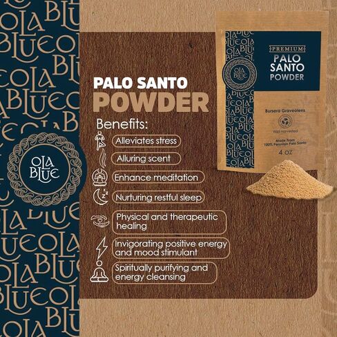 Palo Santo Chips 4oz Natural and Sustainable from Peru sustainably Harvested Aromatic Resin - for Smudging, Energy Cleansing, Meditation Organic Incense in Kuwait