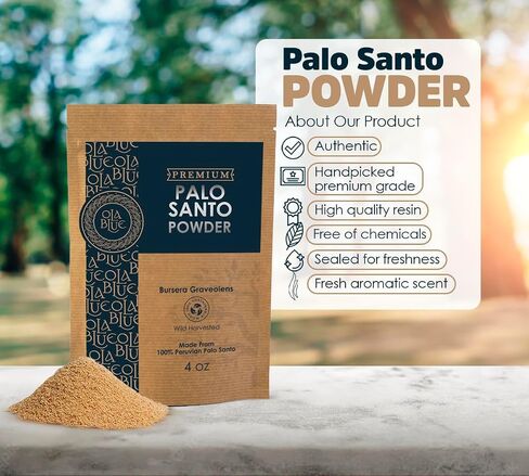 Palo Santo Chips 4oz Natural and Sustainable from Peru sustainably Harvested Aromatic Resin - for Smudging, Energy Cleansing, Meditation Organic Incense in Kuwait
