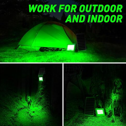 LANGY Hog Hunting Lights, Solar Green Light for Hunting Hogs Deers,Motion Activated Feeder Lights with Remote,19" Bracket is Included in Saudi Arabia