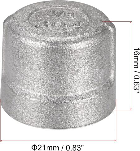 uxcell 304 Stainless Steel Pipe End Cap Fitting 1/4 NPT Female Thread Plug in Saudi Arabia