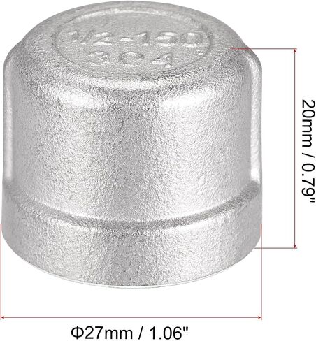 uxcell 304 Stainless Steel Pipe End Cap Fitting 1/4 NPT Female Thread Plug in Saudi Arabia