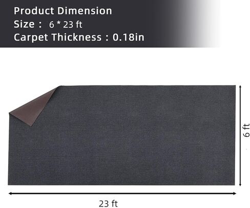 6FT*13.1FT Boat Marine Carpet, Blue Marine Carpet, Indoor/Outdoor Rug, TPR Non-Slip, Waterproof, for Patio Deck, Outdoor Use, Camping in Kuwait