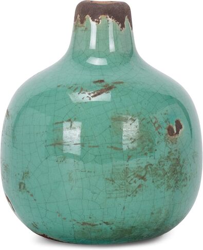 47th & Main Rustic Ceramic Vase, Mini, Gray-Blue in Saudi Arabia