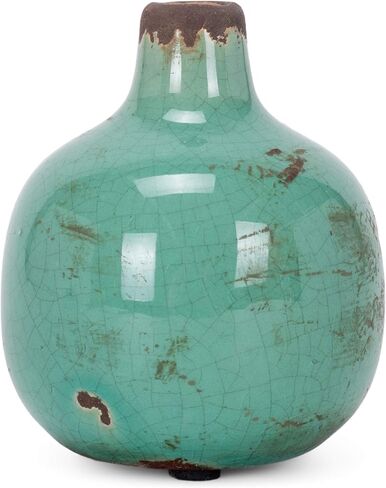 47th & Main Rustic Ceramic Vase, Mini, Gray-Blue in Saudi Arabia