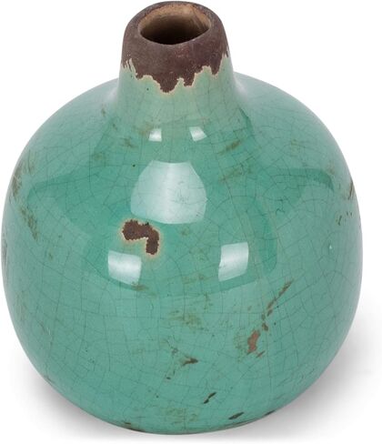 47th & Main Rustic Ceramic Vase, Mini, Gray-Blue in Saudi Arabia