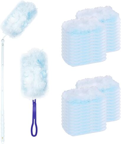 40 قطعة من عبوات منفضة الغبار للاستعمال مرة واحدة، منفوشة كهروستاتيكية للتنظيف، عبوات بديلة كبيرة الحجم لغبار سطح السقف والمنزل والمكتب in Saudi Arabia