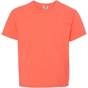 Fruit of the Loom Heavyweight Youth Short Sleeve T-Shirt - YELLOW - X-Small