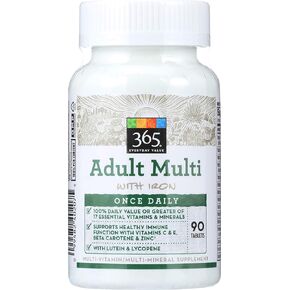 365 Everyday Value, Adult Multi with Iron, 180 ct