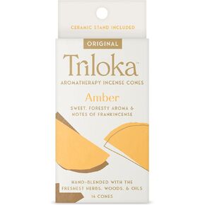 Triloka Incense Cones, Amber, 20 Grams