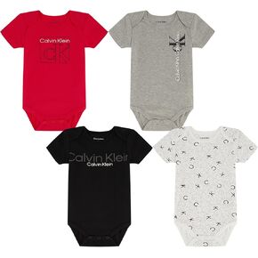 Calvin Klein baby-boys 4 Pack Bodysuit