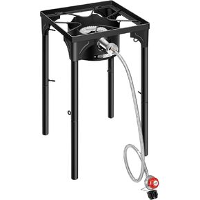VIVOHOME Double Burner Stove 150,000 BTU/hr, Heavy Duty Outdoor Dual Propane with Windscreen and Detachable Legs Stand for Camping Cookout