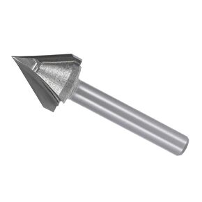CoCud V Groove Router Bit, 32mm Cutting Diameter 6mm Shank 60 Degree, Carbide Tip V Grooving Bit - (Applications: for Woodworking Grooves Making), 1-Piece