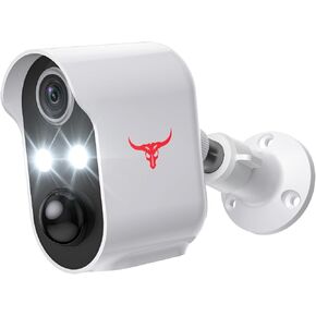 ALPHAPEACH 1080P Security Camera Wireless with Solar Panel, Color Night Vision, Battery Powered, Human Detection, 2-Way Audio, 2.4G WiFi, 4 Spotlights, Live View, Indoor/Outdoor Surveillance