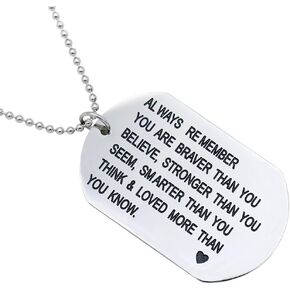 O.RIYA You Are Braver Than You Believe Necklaces/Keyring Jewellery(White)