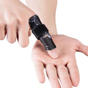 Kuangmi Finger Sleeve Support Protector Finger Splint Brace Pain Relief for Basketball Volleyball Baseball （S/M, Red