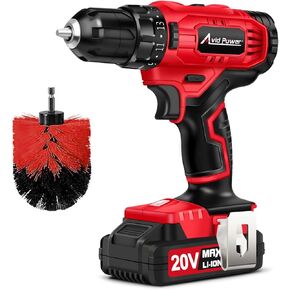 AVID POWER 20V Cordless Drill Set 320 In-lbs Torque Power Drill/Driver Kit with 2 Variable Speed, 3/8'' Keyless Chuck