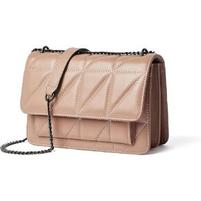 DORIS&JACKY Quilted Shoulder Bag For Women Soft Designer Crossbody Flap Purse With Chain Strap