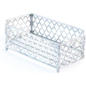 Boston International Celebrate The Home Tangier Trellis Guest Towel Holder Caddy, 8.75 x 4.75-Inches, Gold Foil