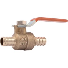 SharkBite 1 Inch Crimp Ball Valve, Brass Plumbing Fitting, PEX Pipe, PE-RT, 22463LFA