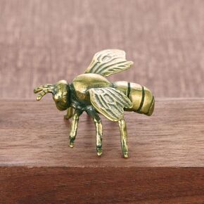 EDINGM Vintage Brass Statuettes Decorated with Brass Animals Decorated with DIY Craft Small Brass Metal Tabletop Decor, Rustic Office Home Decor Wall Art Gifts (Lion)
