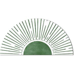 Mingnei Boho Door Mat Half Circle Rug, Orange Boho Sun Sunshine Quick-Dry Diatomaceous Earth Bath Mat,Boho Soft Diatom Mud Absorbent Floor Mat Stone Mat for Bathroom Shower Kitchen 28 x 16 Door Mat