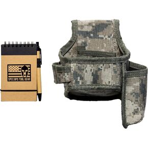 SOTG Tape and Tool Holder with Notebook, Functional Belt Attachment for Tape Measure, Utility, Pens