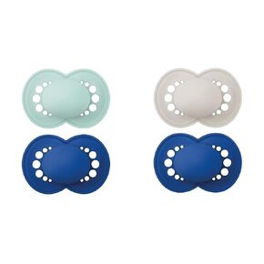 MAM Matte Original Pacifier 2 Pack, Silicone Nipple Promotes Oral Development, Self-Sterilizing Case, Boy & Unisex, 16+ Months