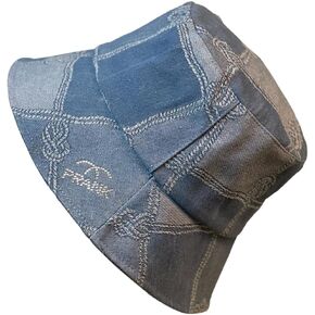 Distressed Denim Bucket Hats Frayed Jean Ripped Hole Fringe Edge Sun Beach Women