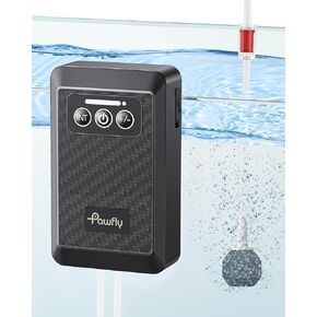 Pawfly Aquarium Lithium Battery Powered Air Pump USB Rechargeable Oxygen Pump for 5-100 Gallon Fish Tanks Portable Live Bait Aerator Pump for Outdoor Fishing and Fish Transportation