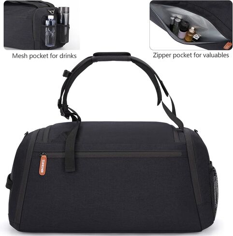 حقيبة رياضية لوميسنر مع جيب مبلل ومساحة للأحذية، حقيبة سفر من القماش الخشن للرجال (أرجواني (مع 3 مكعبات تعبئة)) in Kuwait