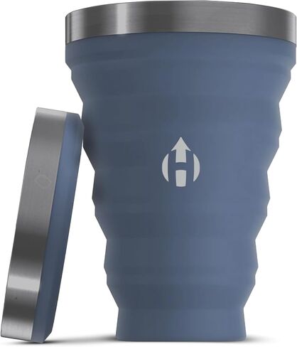 HYDAWAY Collapsible Pint - 16 oz, Silicone & Steel Rim I Collapsible Cup for Beer, Water & Soda, Portable Drinking Cup for Party, Camping, Backpacking & Hiking, Folding Travel Cups Collapse to 1-inch in Saudi Arabia