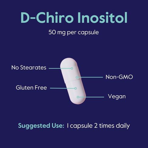 BESTVITE D-Chiro Inositol (120 Vegetarian Capsules) - No Stearates - Vegan - Non GMO - Gluten Free - 1 Capsule for 40:1 Inositol Ratio in Saudi Arabia